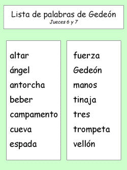 Lista de palabras de Gedeón