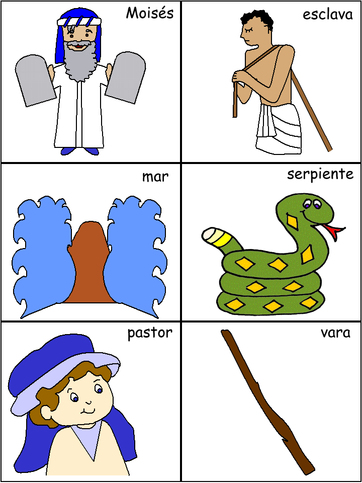 Tarjetas de secuencia de frases de Moisés