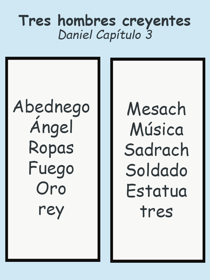 los tres hombres fieles palabras lista
