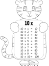 Hojas de trabajo tablas de multiplicar