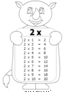 Hojas de trabajo tablas de multiplicar