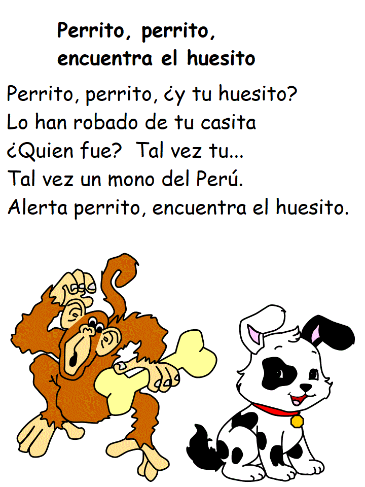 Perrito, perrito, encuentra el huesito póster/página para colorear