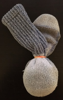 Manualidad con calcetín la calabaza
