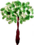 Árbol de verano con huellas de los dedos
