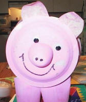 Manualidad con plato de papel el cerdito