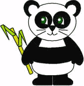 Manualidad de papel el panda