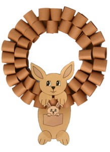corona de canguro de papel