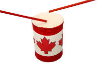 Tambor de Canadá con lata de café