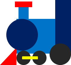 Manualidad tren de formas